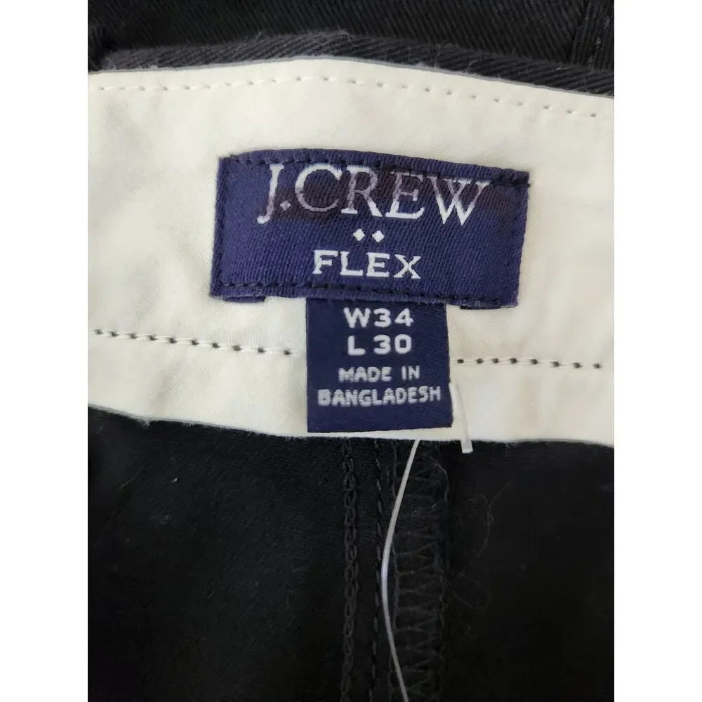 NWT J. Crew Men's Athletic Slim-Fit Chino Pant Black 34/30